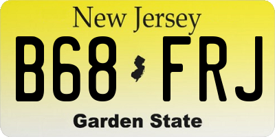 NJ license plate B68FRJ