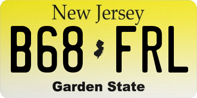 NJ license plate B68FRL