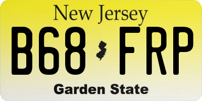 NJ license plate B68FRP