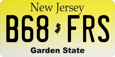 NJ license plate B68FRS