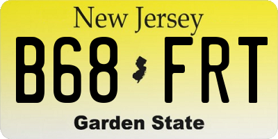 NJ license plate B68FRT