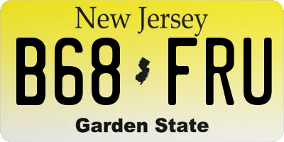NJ license plate B68FRU