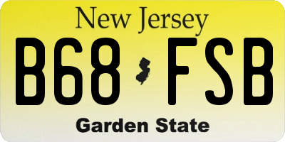 NJ license plate B68FSB