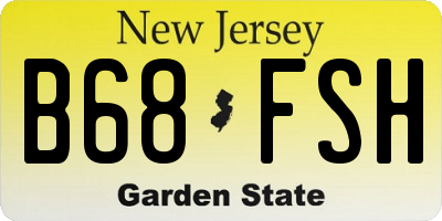NJ license plate B68FSH