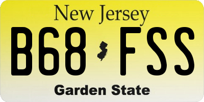 NJ license plate B68FSS