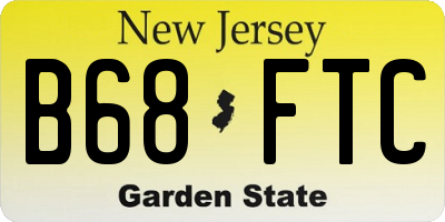 NJ license plate B68FTC