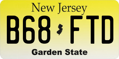NJ license plate B68FTD