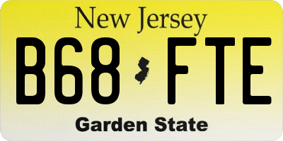 NJ license plate B68FTE