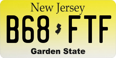 NJ license plate B68FTF