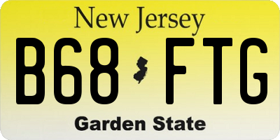 NJ license plate B68FTG