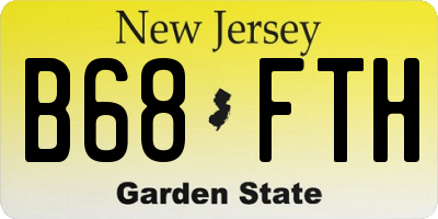 NJ license plate B68FTH