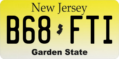 NJ license plate B68FTI