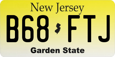 NJ license plate B68FTJ