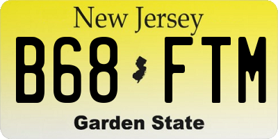 NJ license plate B68FTM