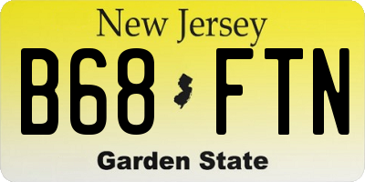NJ license plate B68FTN
