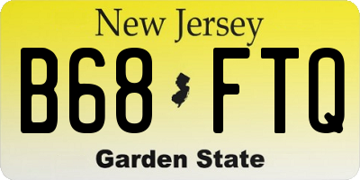 NJ license plate B68FTQ