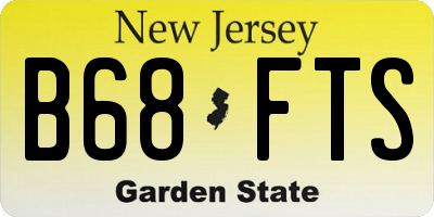 NJ license plate B68FTS
