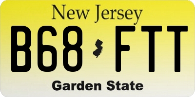 NJ license plate B68FTT