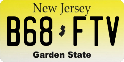 NJ license plate B68FTV