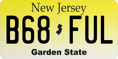 NJ license plate B68FUL