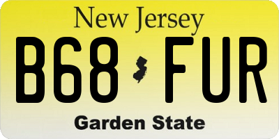 NJ license plate B68FUR