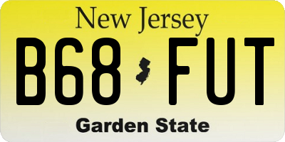 NJ license plate B68FUT