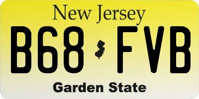 NJ license plate B68FVB