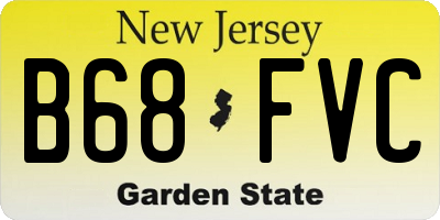 NJ license plate B68FVC