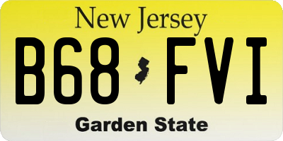 NJ license plate B68FVI