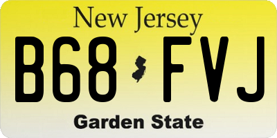 NJ license plate B68FVJ