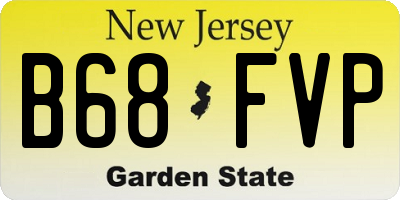 NJ license plate B68FVP