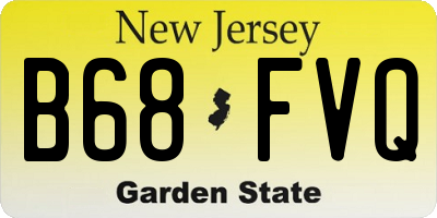 NJ license plate B68FVQ