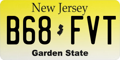 NJ license plate B68FVT