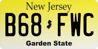 NJ license plate B68FWC