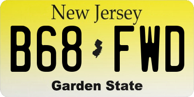 NJ license plate B68FWD