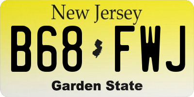 NJ license plate B68FWJ