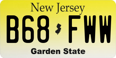 NJ license plate B68FWW