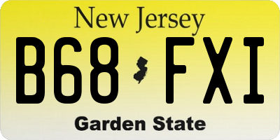 NJ license plate B68FXI