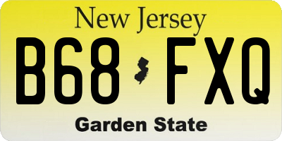 NJ license plate B68FXQ