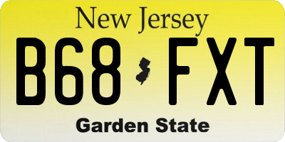 NJ license plate B68FXT