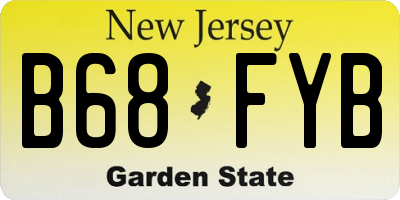 NJ license plate B68FYB