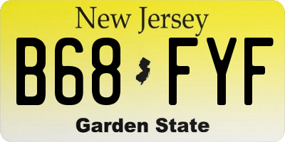 NJ license plate B68FYF