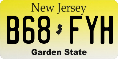 NJ license plate B68FYH