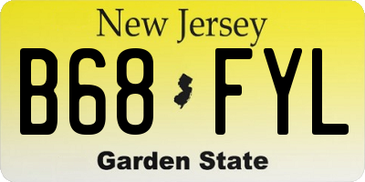 NJ license plate B68FYL