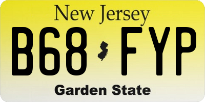 NJ license plate B68FYP