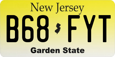 NJ license plate B68FYT