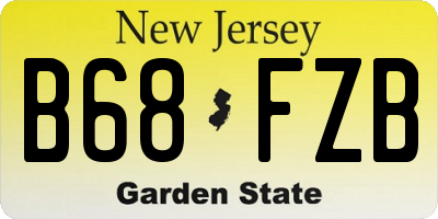 NJ license plate B68FZB