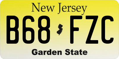 NJ license plate B68FZC