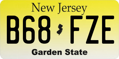 NJ license plate B68FZE