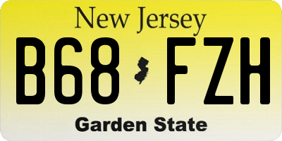 NJ license plate B68FZH